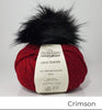 Crimson Red with Black Pom Pom