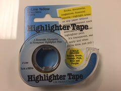 Highligher Tape, yellow, 1/2"