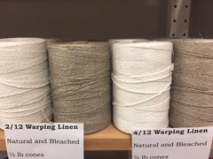 Warping Linen, natural and bleached